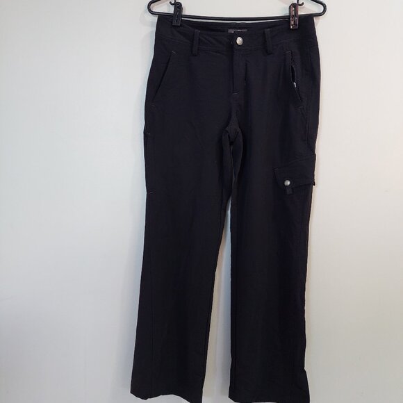 Eddie Bauer Women’s Black Trekking Cargo Pants Size 4 - Picture 1 of 10